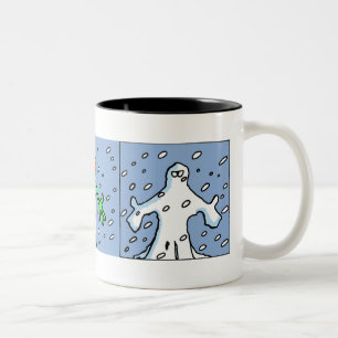 HURBI - Schneeflocke-Tasse Zweifarbige Tasse