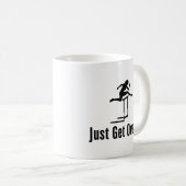 Hurddown einfach überwinden Weibliche Hurdler Girl Kaffeetasse (VorderseiteRechts)
