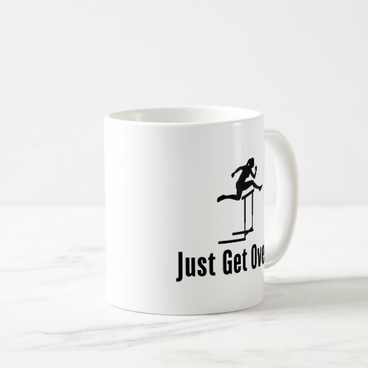 Hurddown einfach überwinden Weibliche Hurdler Girl Kaffeetasse (VorderseiteRechts)