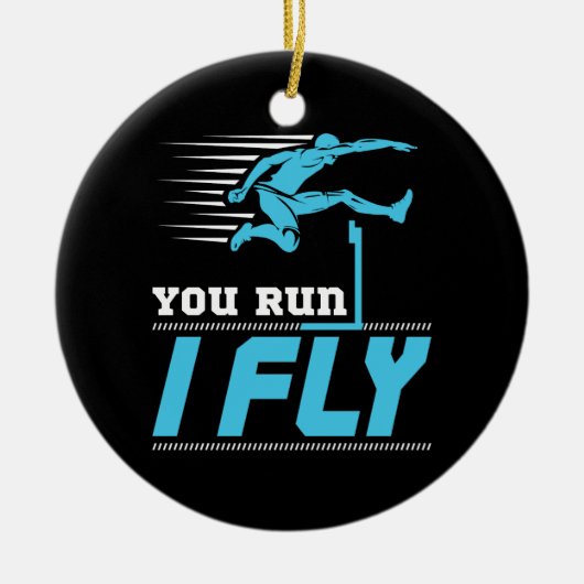 Hürden, die Sie ausführen, wenn ich Fly Hurdler Tr Keramik Ornament (Vorne)
