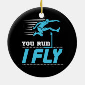 Hürden, die Sie ausführen, wenn ich Fly Hurdler Tr Keramik Ornament (Hinten)