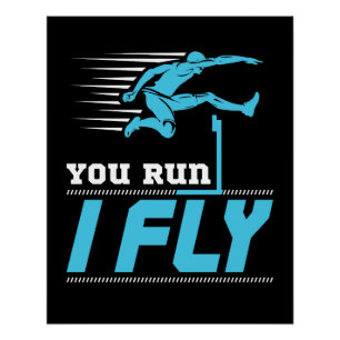 Hürden, die Sie ausführen, wenn ich Fly Hurdler Tr Poster