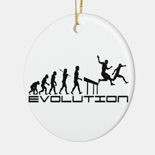 Hürden-Hürdenspringer-Sport-Evolutions-Kunst Keramikornament (Links)