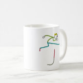 Hürdenlauf-Männchen Kaffeetasse (VorderseiteRechts)