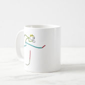 Hürdenlauf-Männchen Kaffeetasse (Vorderseite Links)