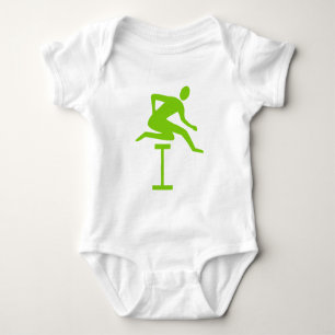 Hürdenlauf - Martian Green Baby Strampler
