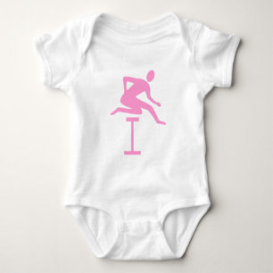 Hürdenlauf - Pink Baby Strampler