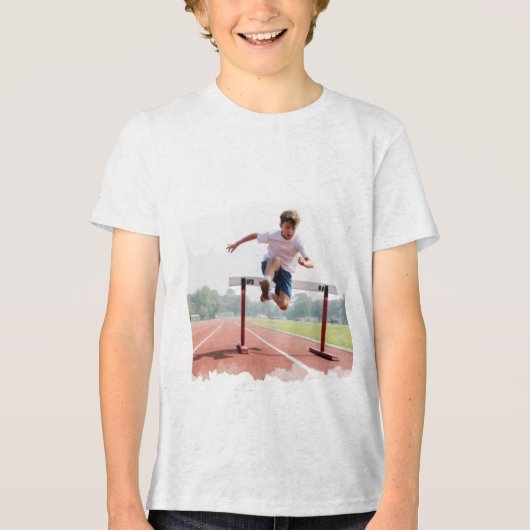 hurdle boy Tri-Blend shirt (Vorderseite)