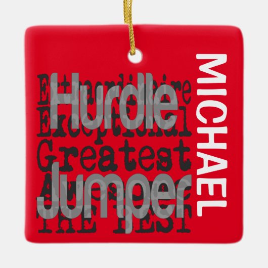 Hurdle Jumper Extraordinaire CUSTOM Keramikornament (Vorderseite)