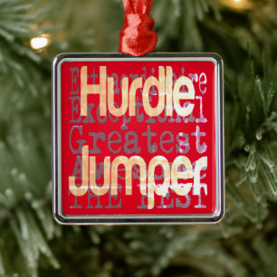 Hurdle Jumper Extraordinaire Ornament Aus Metall