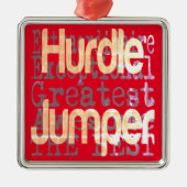 Hurdle Jumper Extraordinaire Ornament Aus Metall (Vorne)