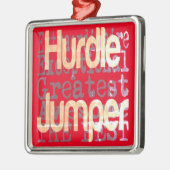 Hurdle Jumper Extraordinaire Ornament Aus Metall (Links)