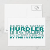 Hurdler 3% Talent Postkarte (Vorne/Hinten)