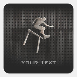 Hurdler; Cool Quadratischer Aufkleber