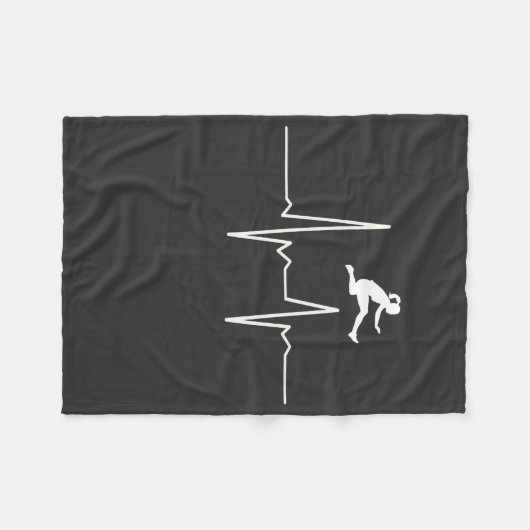 Hurdler Heartbeat Fleecedecke (Vorderseite (Horizontal))