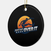 Hurdler Hurdling Sportgeschenk Keramik Ornament (Links)