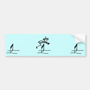 Hurdler Stickman Track und Field Bumper Autoaufkleber