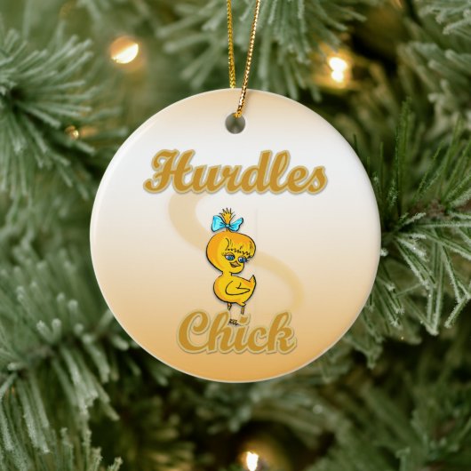 Hurdles Chick Keramik Ornament (Baum)