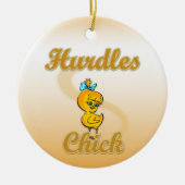 Hurdles Chick Keramik Ornament (Vorne)