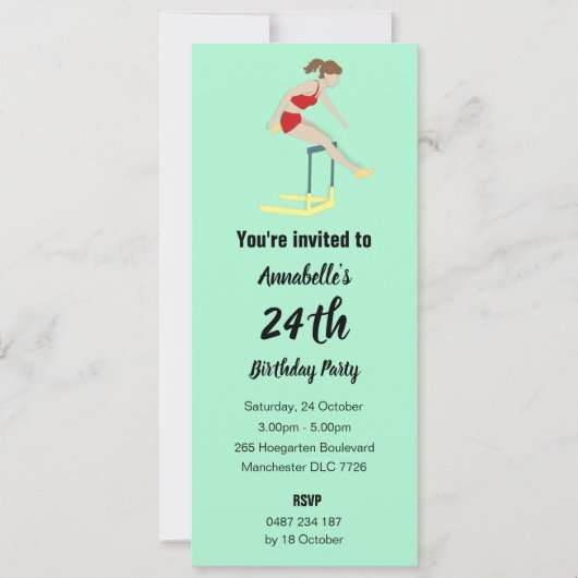 Hurdles Einladung (Vorderseite)