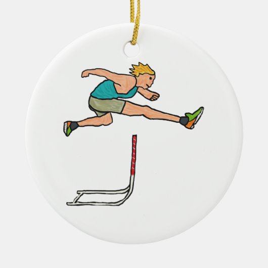 Hurdles Keramik Ornament (Vorne)