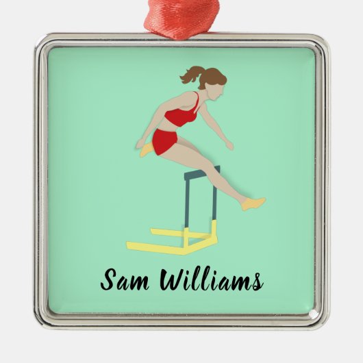 Hurdles Ornament Aus Metall (Vorne)