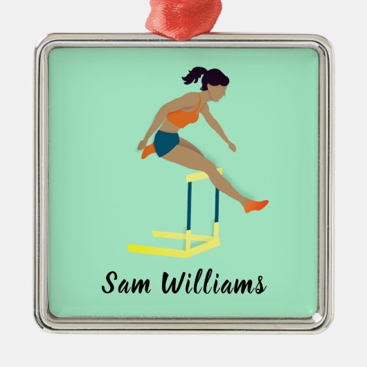 Hurdles Ornament Aus Metall (Vorne)