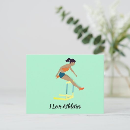 Hurdles Postkarte (Stehend Vorderseite)