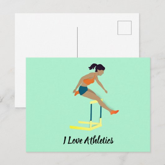 Hurdles Postkarte (Vorne/Hinten)