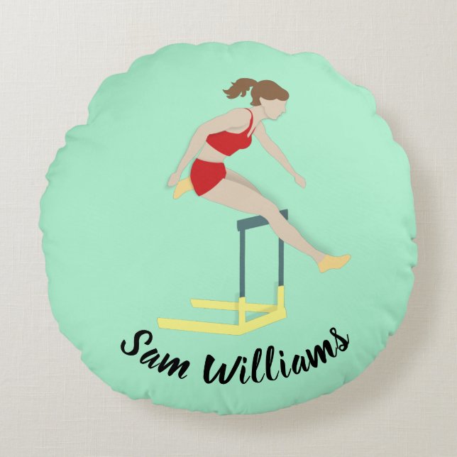 Hurdles Rundes Kissen (Vorderseite)