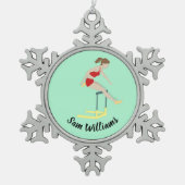 Hurdles Schneeflocken Zinn-Ornament (Vorderseite)