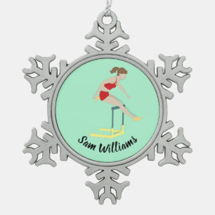 Hurdles Schneeflocken Zinn-Ornament