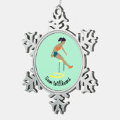 Hurdles Schneeflocken Zinn-Ornament (Rechts)