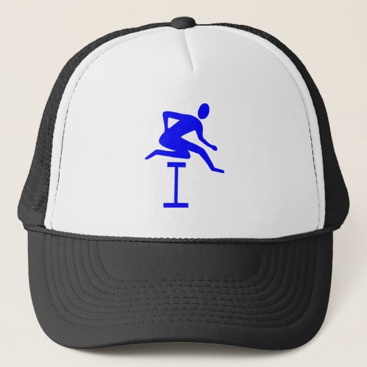 Hurdling - Blau Truckerkappe (Vorderseite)