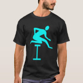 Hurdling - Cyan T-Shirt (Vorderseite)
