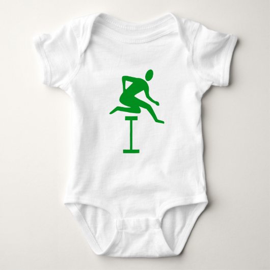 Hurdling - Grass Green Baby Strampler (Vorderseite)