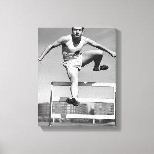 Hurdling Leinwanddruck