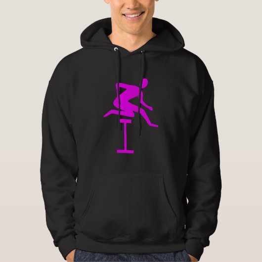 Hurdling - Magenta Hoodie (Vorderseite)