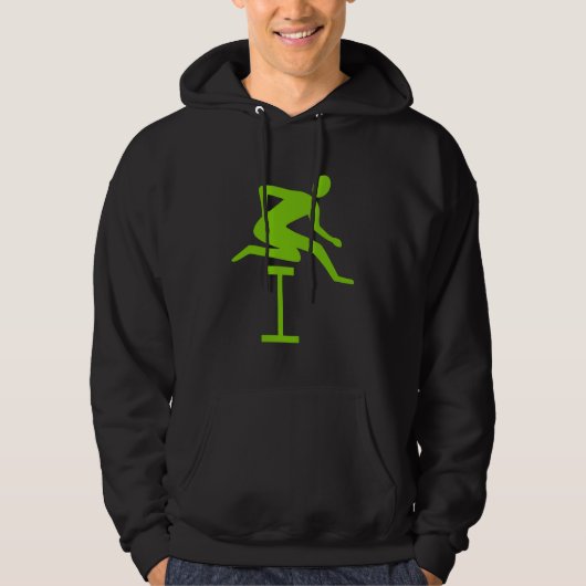 Hurdling - Martian Green Hoodie (Vorderseite)