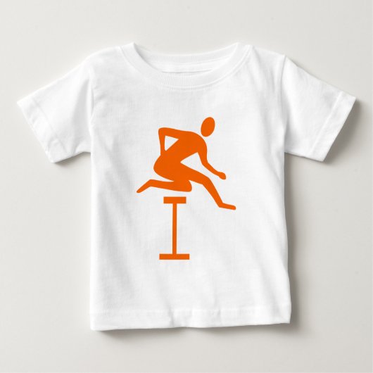 Hurdling - Orange Baby T-shirt (Vorderseite)
