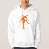 Hurdling - Orange Hoodie (Vorderseite)
