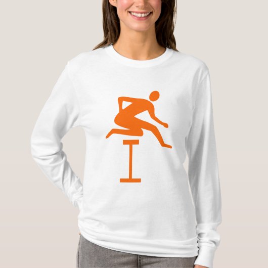 Hurdling - Orange T-Shirt (Vorderseite)
