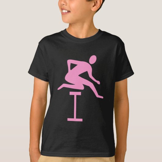 Hurdling - Rosa T-Shirt (Vorderseite)