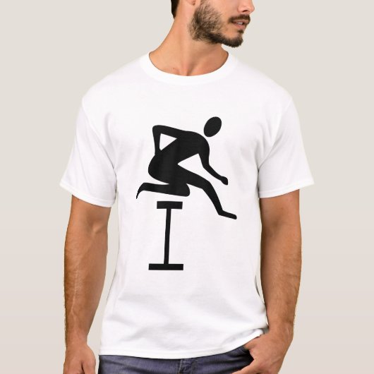 Hurdling - Schwarz T-Shirt (Vorderseite)