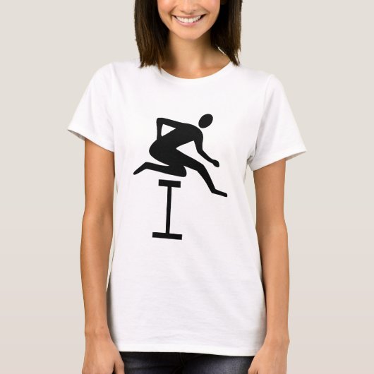 Hurdling - Schwarz T-Shirt (Vorderseite)