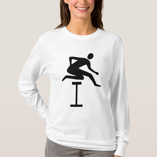 Hurdling - Schwarz T-Shirt (Vorderseite)