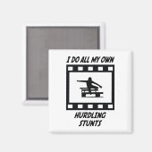 Hurdling Stunts Magnet (Vorderseite/Rückseite)