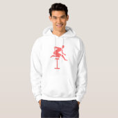 Hurdling - tropisches Rosa Hoodie (Vorne ganz)