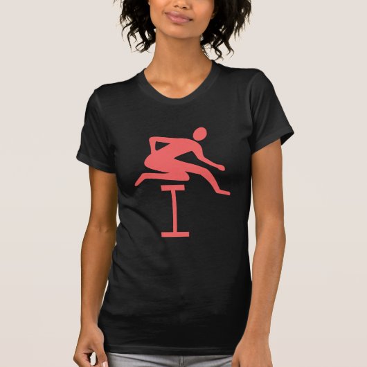 Hurdling - tropisches Rosa T-Shirt (Vorderseite)