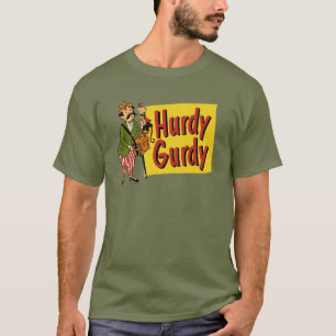 Hurdy Gurdy Mann mit Affen und Akkordeon T-Shirt